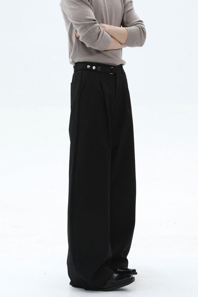 Old Money Draped Wide Leg Trousers — Turntide — view 3