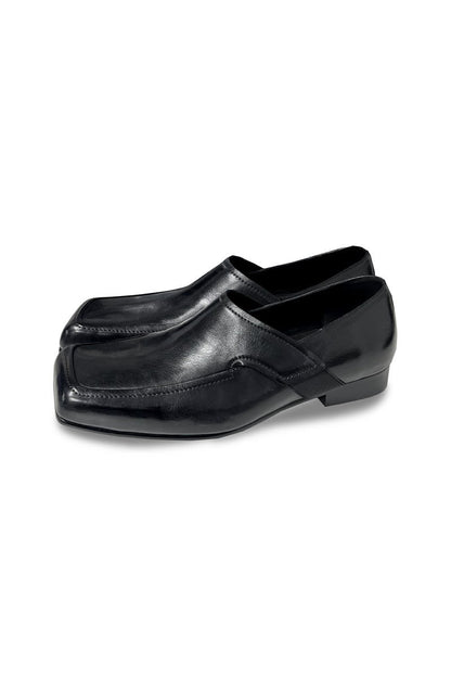 Square Toe Leather Derby Shoes