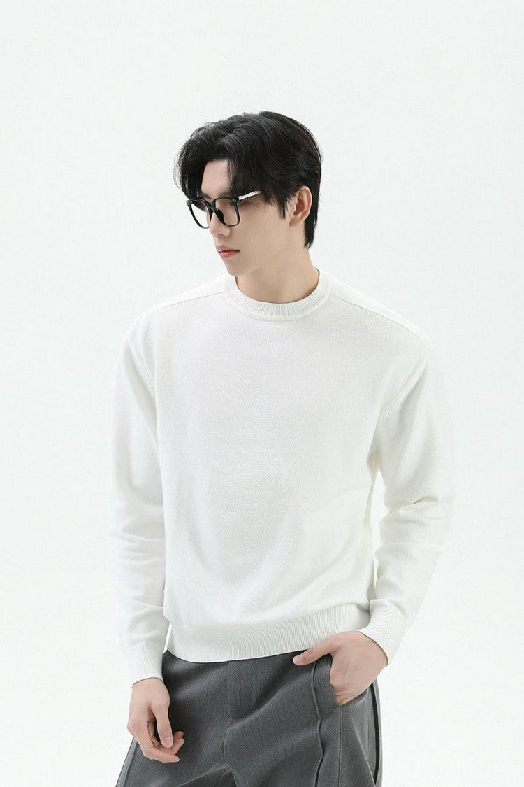Crewneck Oversized Knit Sweater — Turntide — view 5