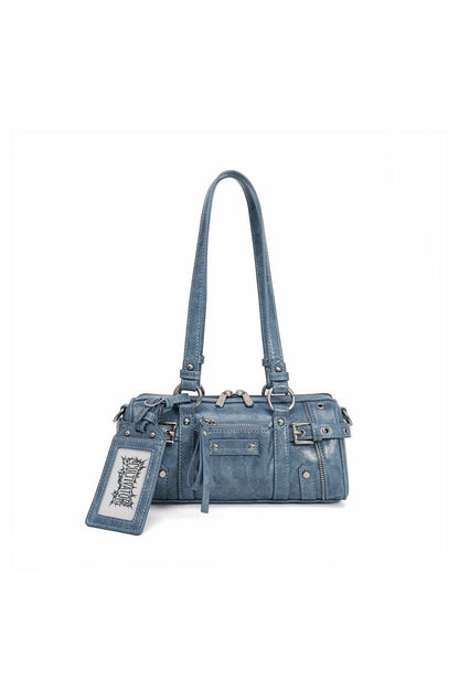 Y2K Biker Baguette Bag