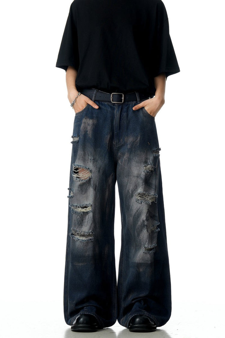 Wasteland Ripped Straight Jeans — Trenqor Basics