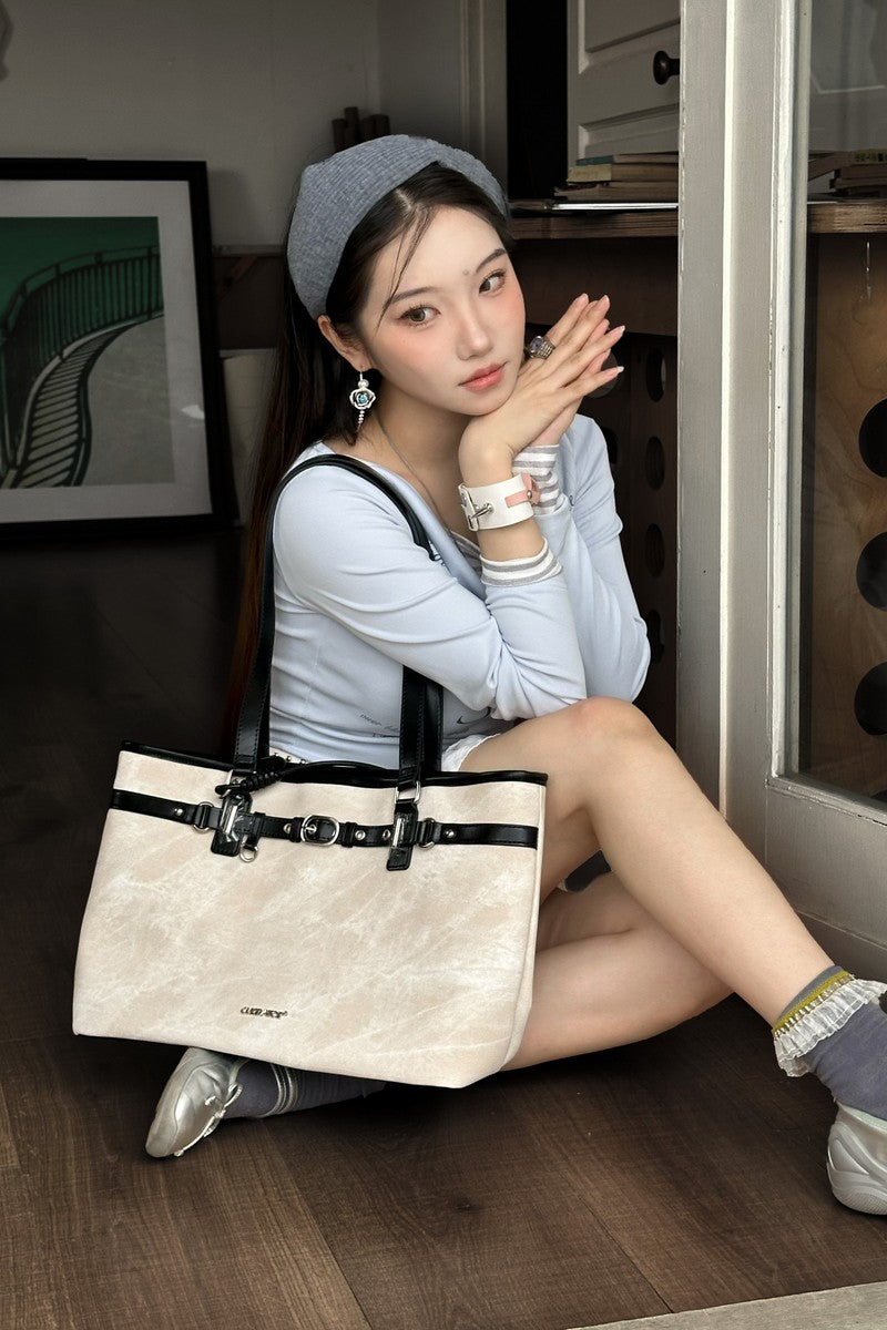 Large Basket Tote Bag
