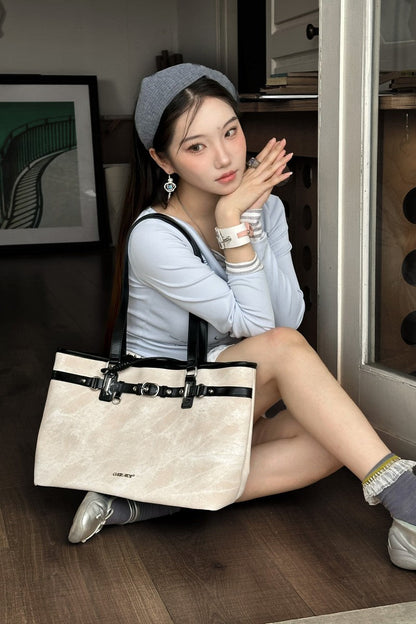 Large Basket Tote Bag