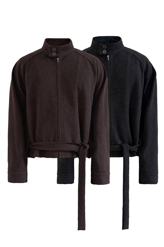 Laced Raglan Harrington Jacket