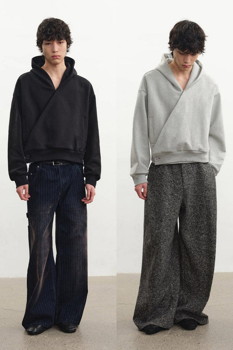 Cross Placket Hoodie