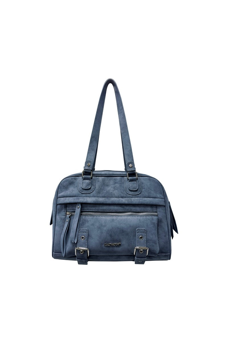 Suede Commuter Tote Bag