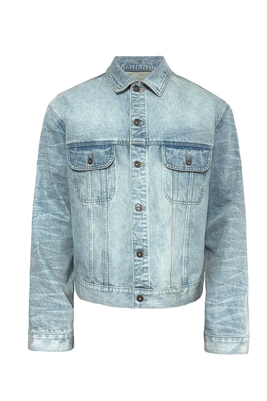 Washed Honeycomb Denim Jacket — JCAESAR