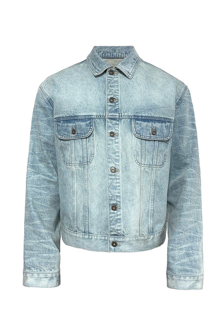 Washed Honeycomb Denim Jacket