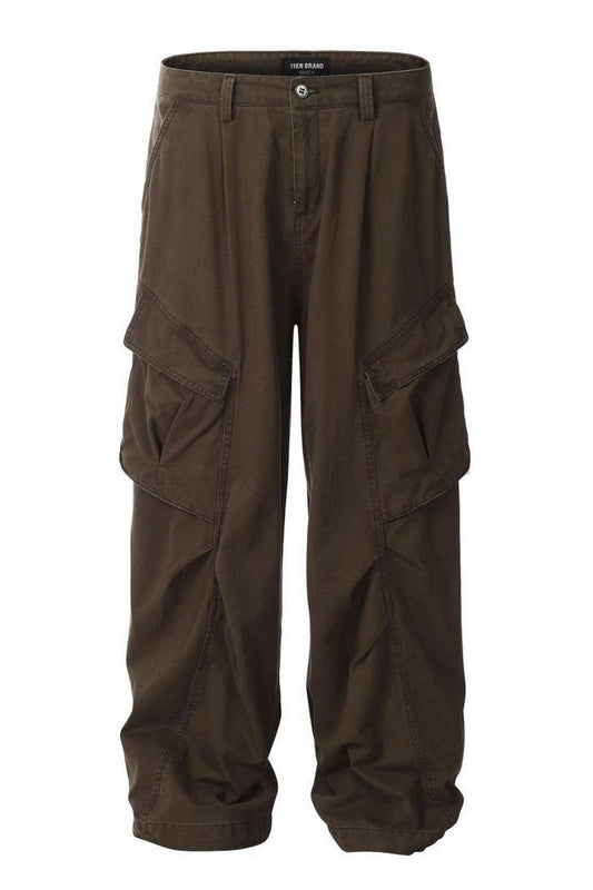 Multi Pocket Wide Cargo Pants