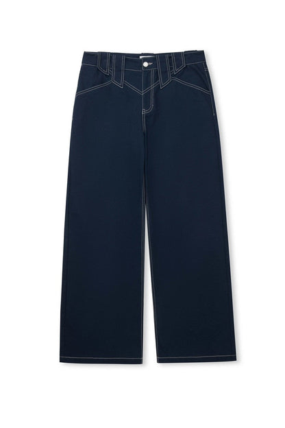 Embroidered Eye Canvas Pants