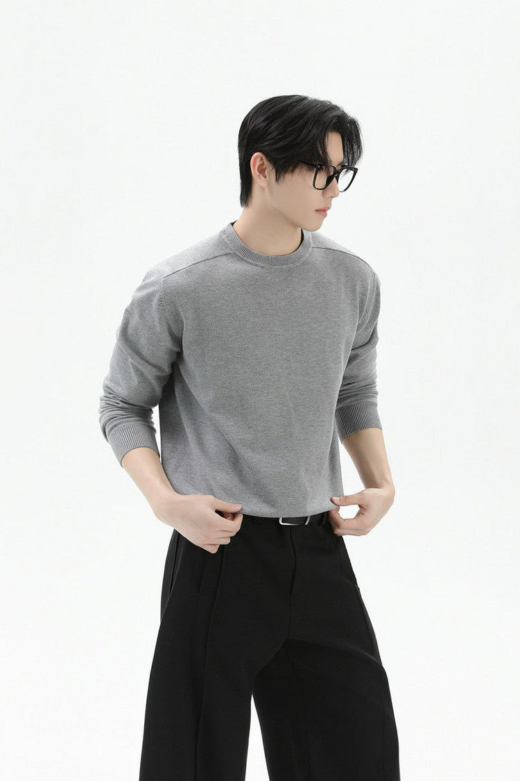 Crewneck Oversized Knit Sweater — Turntide — view 2
