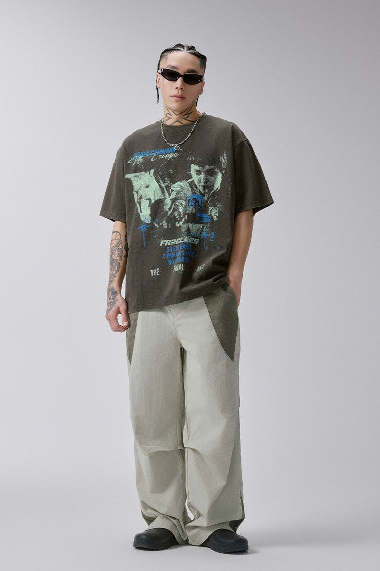 Washed Vintage Movie Graphic T-Shirt — F2CE — view 2