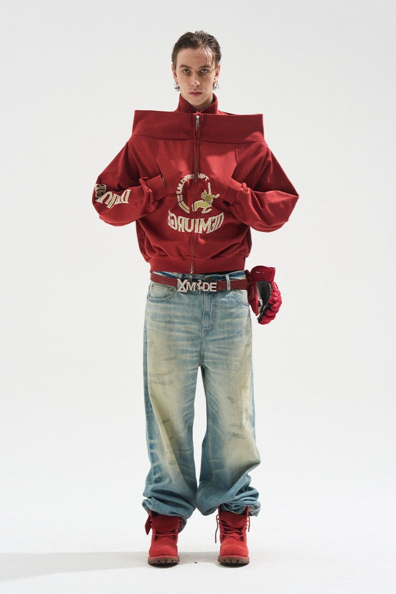 Off Shoulder Inverted Hoodie