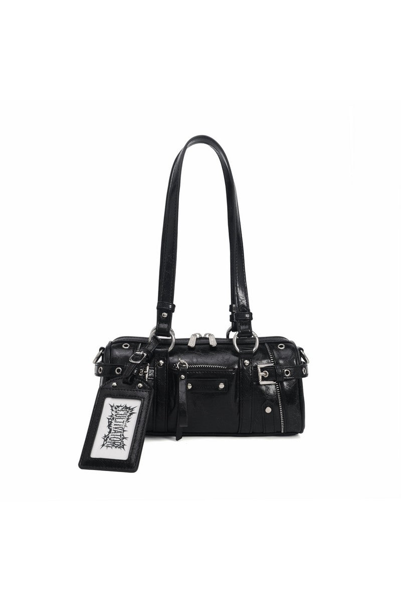 Y2K Biker Baguette Bag