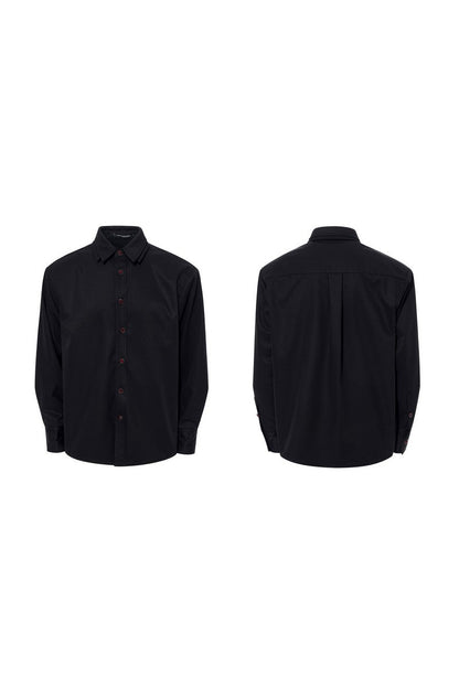 Double Collar Padded Dress Shirt