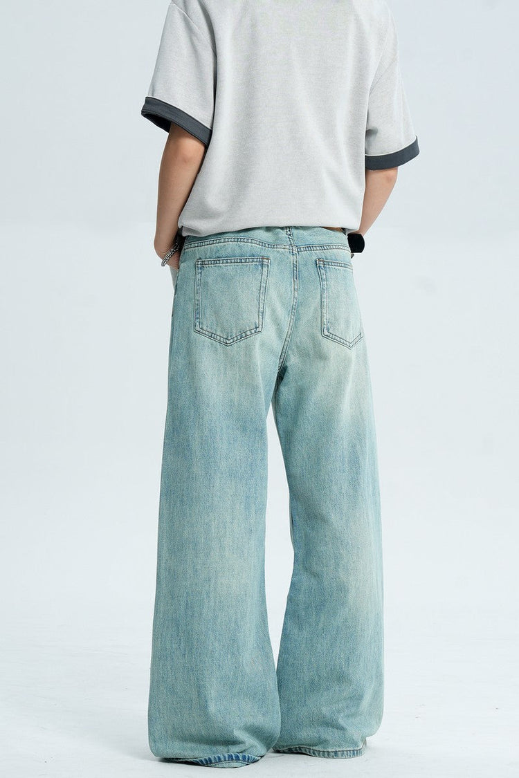 Washed Blue Cleanfit Jeans — Trenqor Basics — view 2