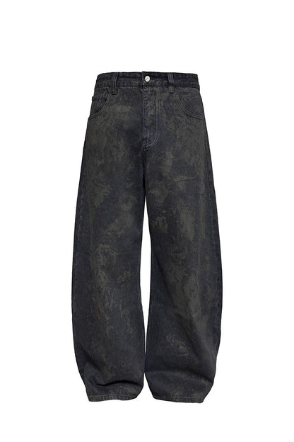 Washed Black Banana Jeans