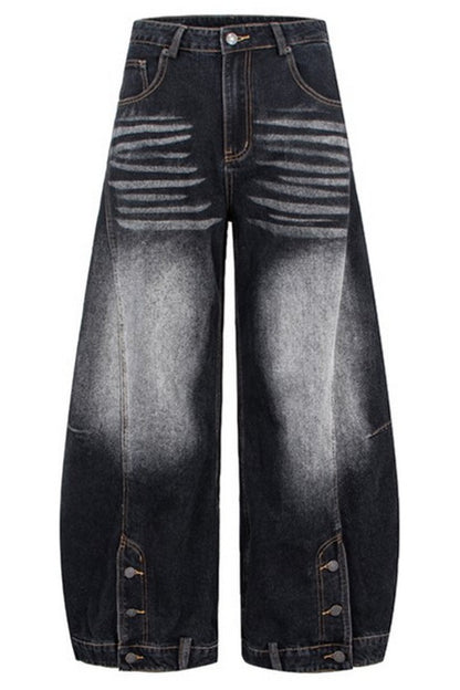 Faded Gray Washed Jeans