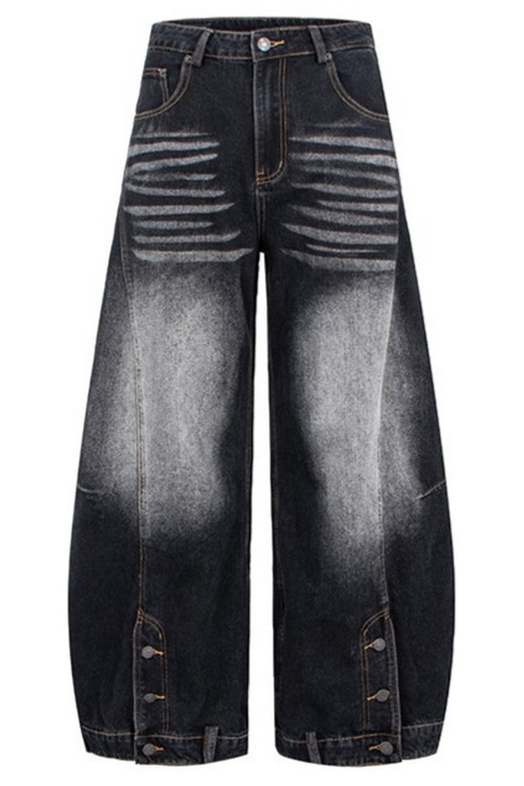 Faded Gray Washed Jeans — Trenqor Basics — view 6