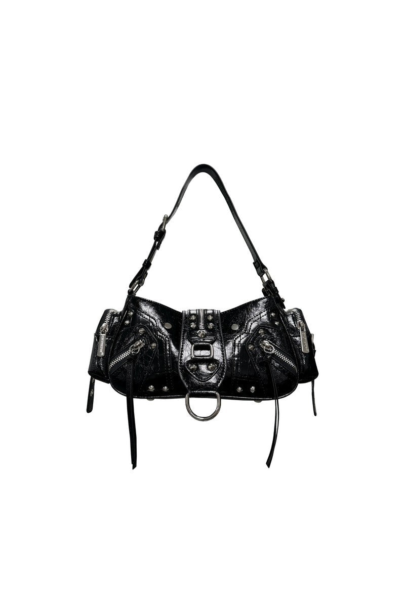 Waxed Leather Biker Bag