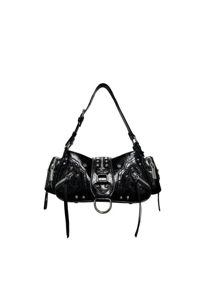 Waxed Leather Biker Bag