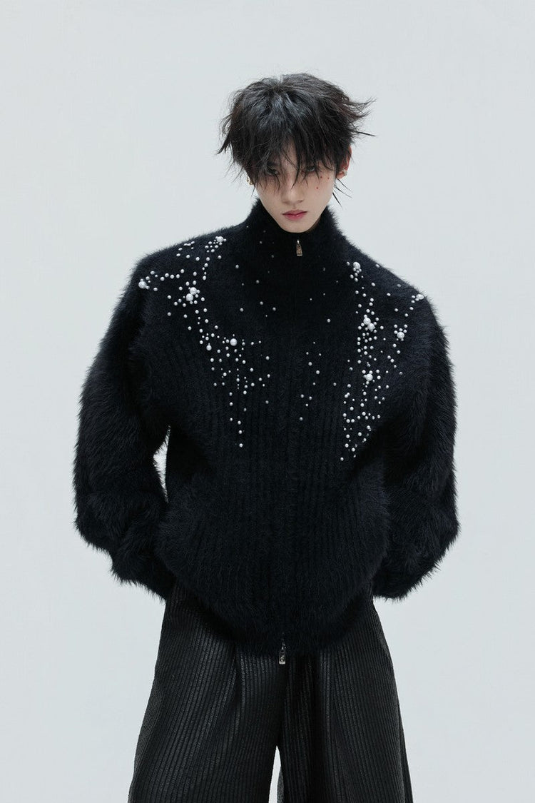 Pearl Fleece Knit Cardigan