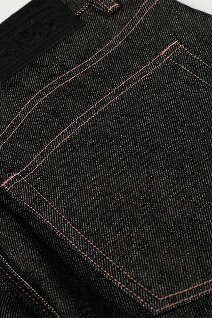 Raw Black Straight Jeans