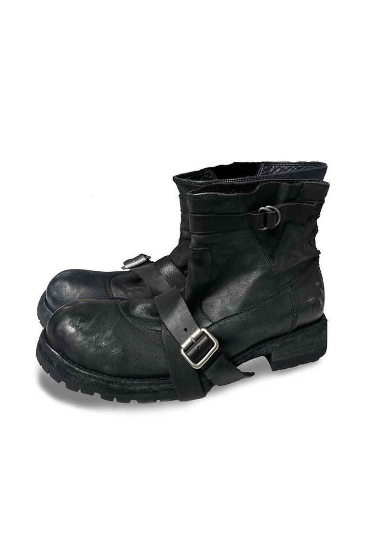 Frosted Lace-Up Engineer Boots
