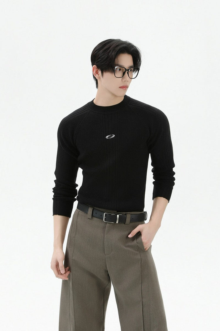 Slim Fit Ribbed Knit Sweater — Turntide