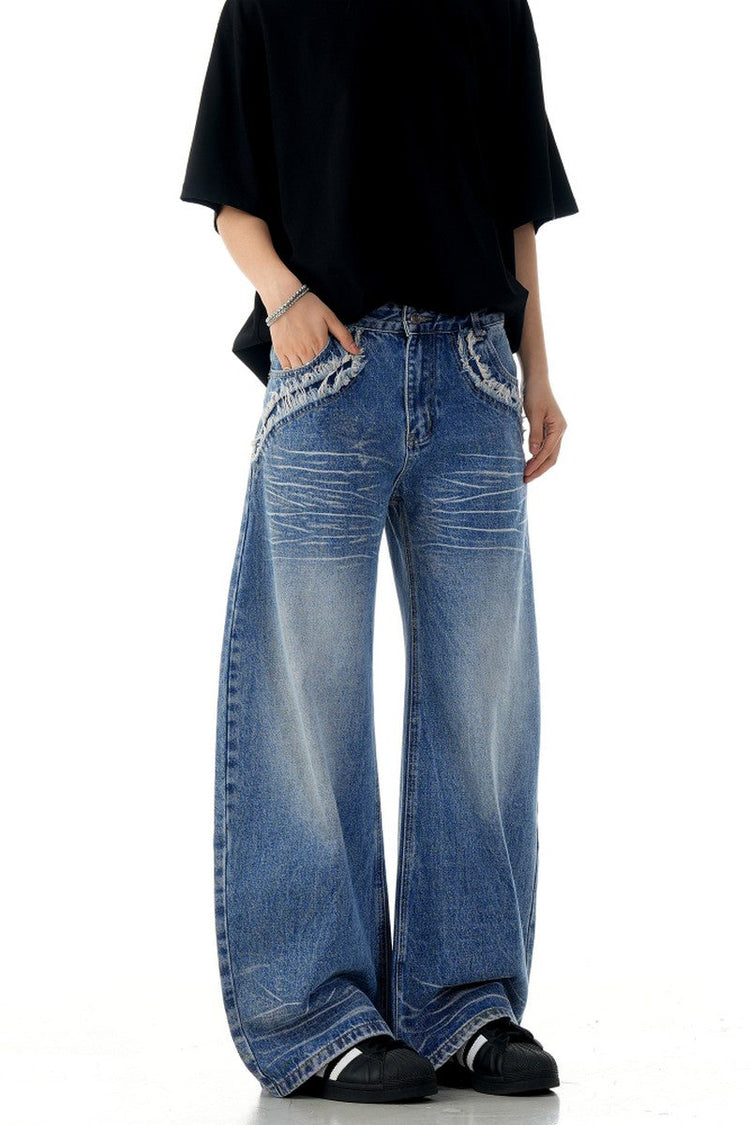 Raw Hem Blade Jeans — Trenqor Basics — view 2