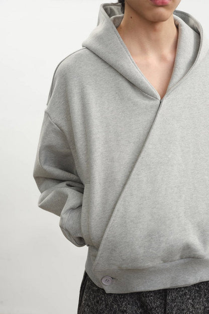 Cross Placket Hoodie
