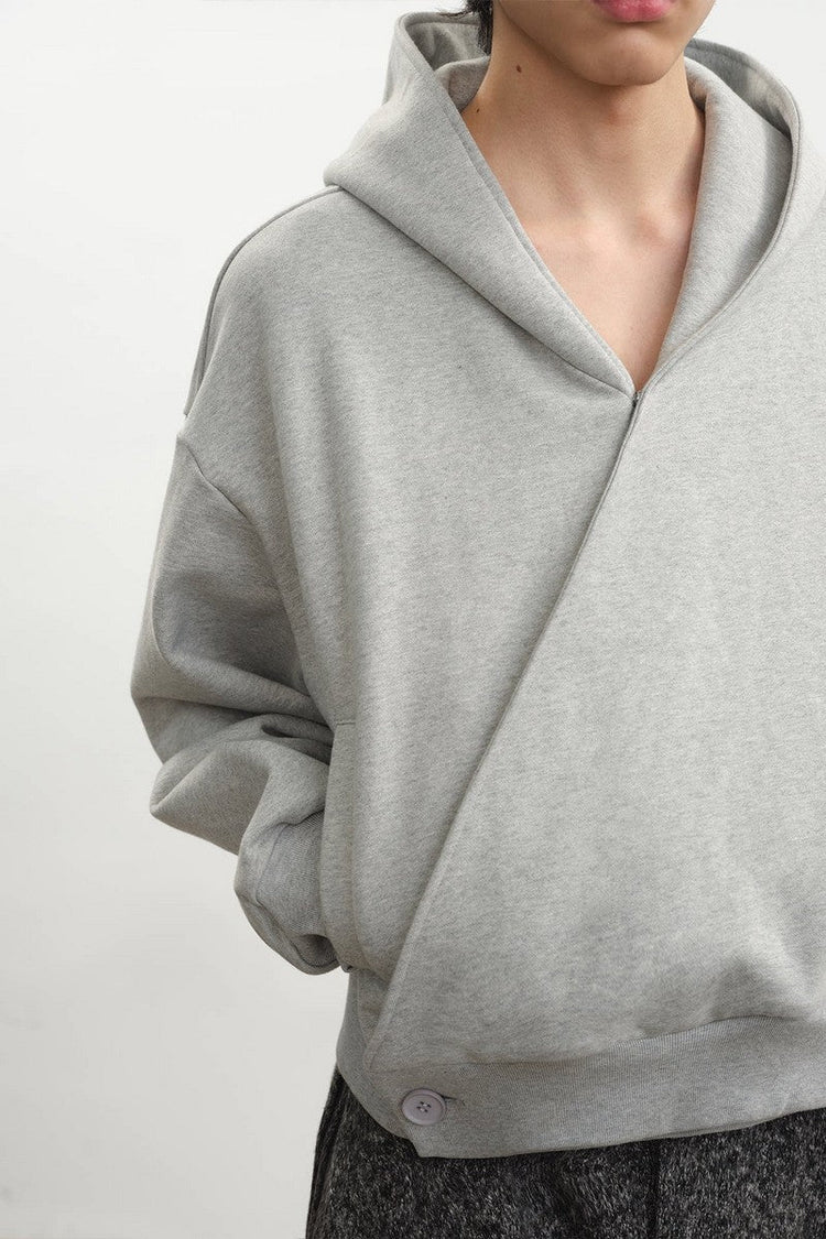 Cross Placket Hoodie