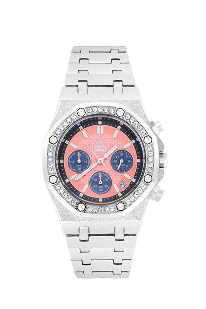 Iced Rainbow Link Watch