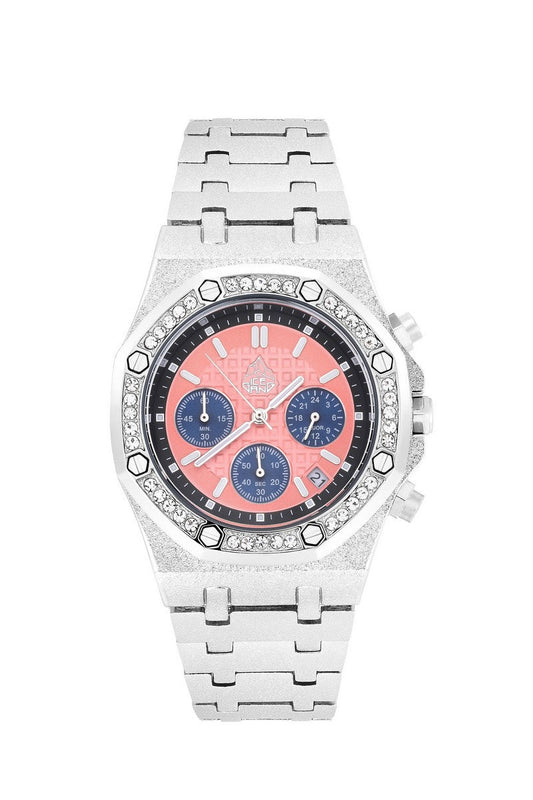 Iced Rainbow Link Watch