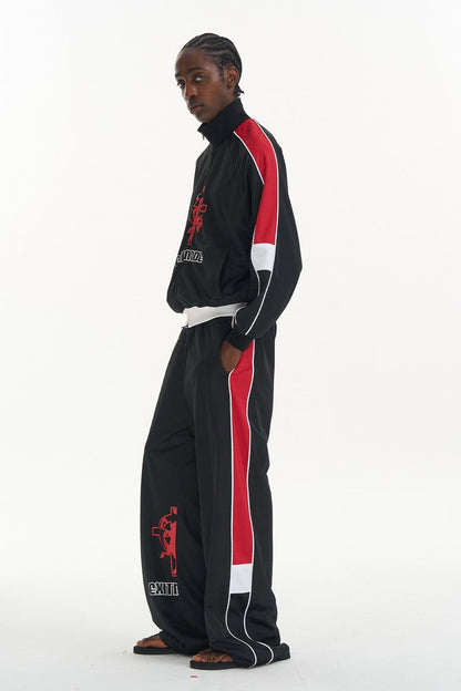 Horse Print Relaxed Track Jacket