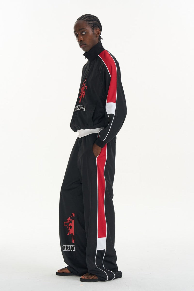 Horse Print Relaxed Track Jacket