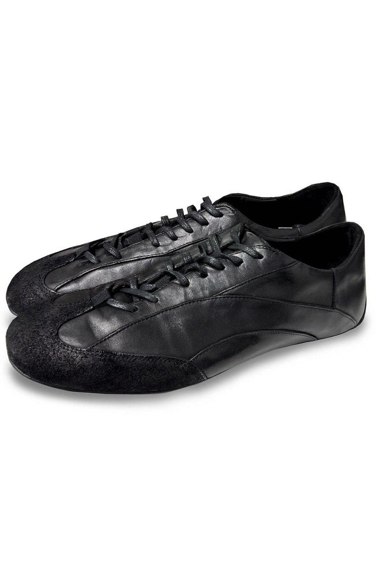 Washed Leather Trainer Shoes