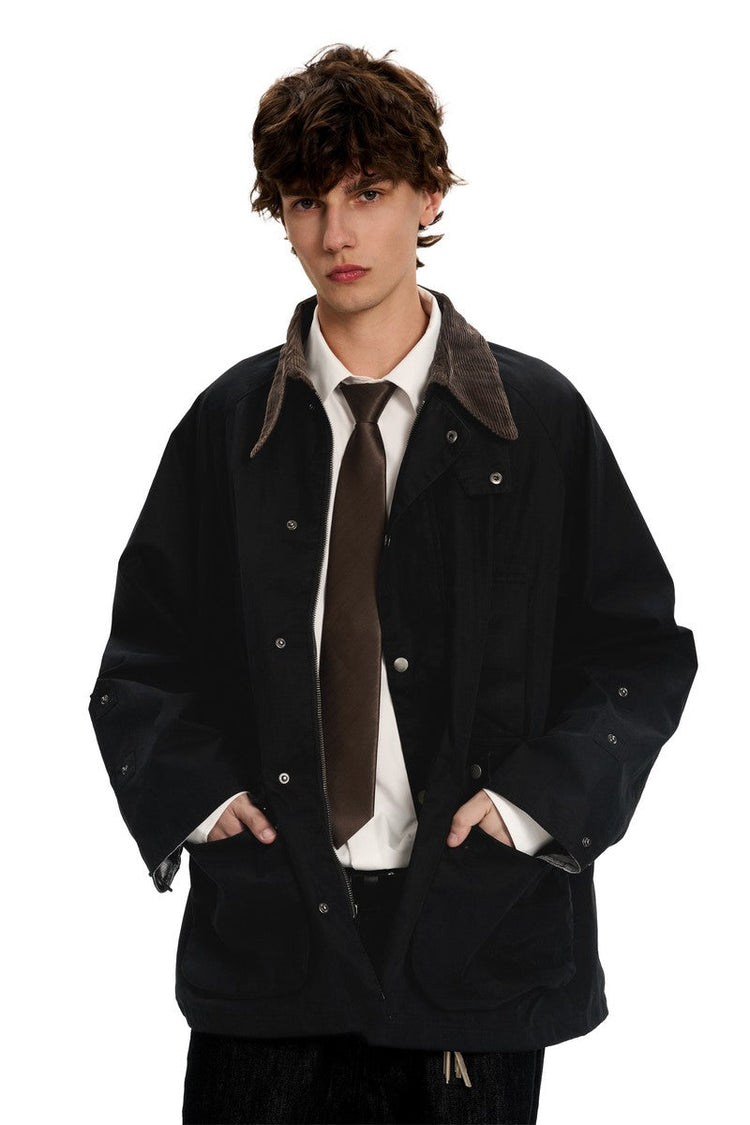 Corduroy Collar Casual Jacket — Trenqor Basics