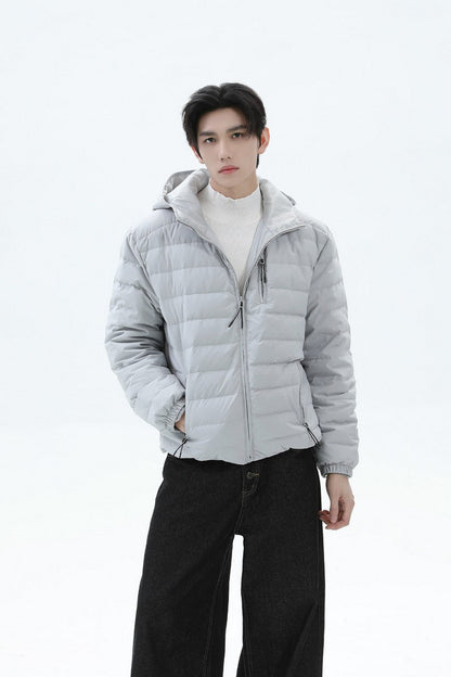 Quilted Down Hooded Puffer Jacket