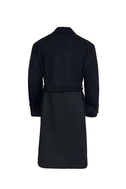 Structured Wool Tie Coat