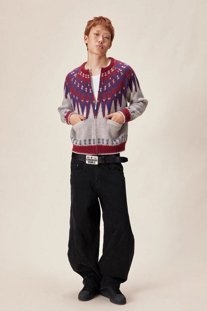 Ethnic Totem Knit Cardigan