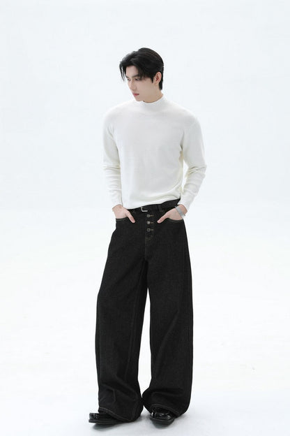 Modal Blend Fitted Turtleneck Sweater