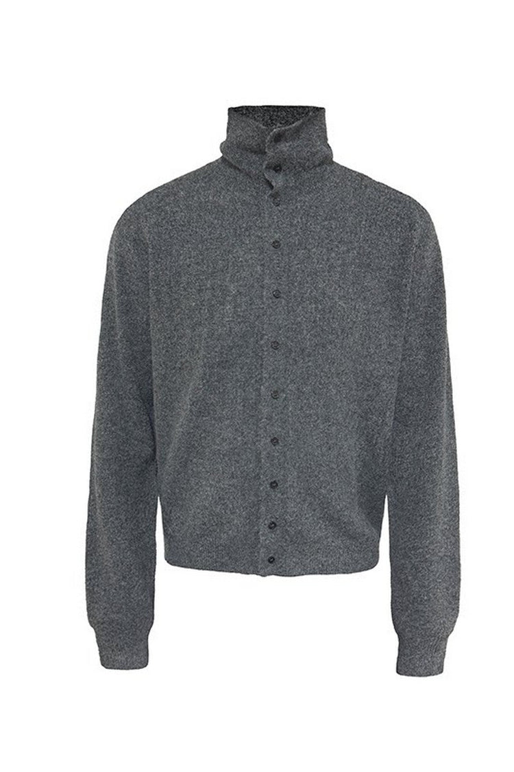 Marl Turtleneck Cardigan