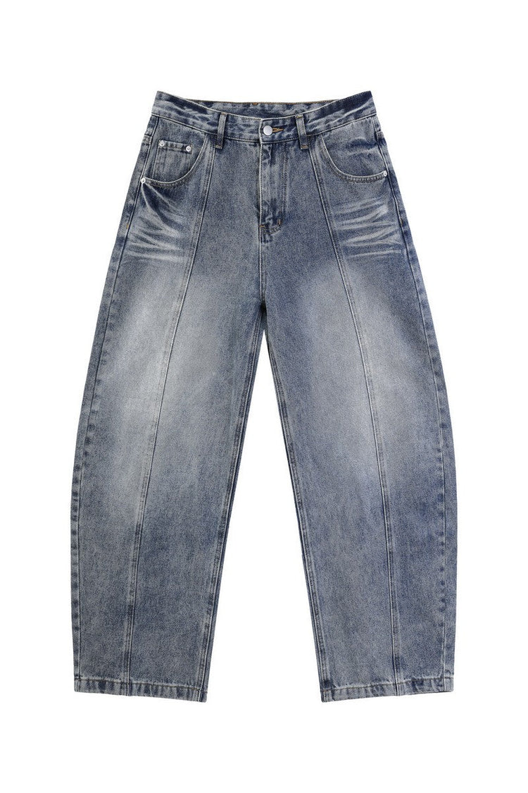 Washed Deconstructed Wide Leg Jeans — Turntide — view 5