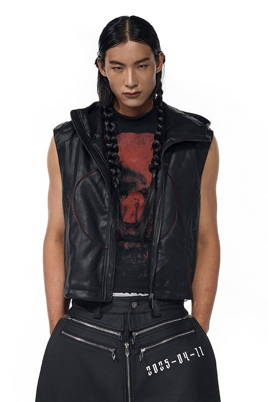Hooded Star Patch Vest