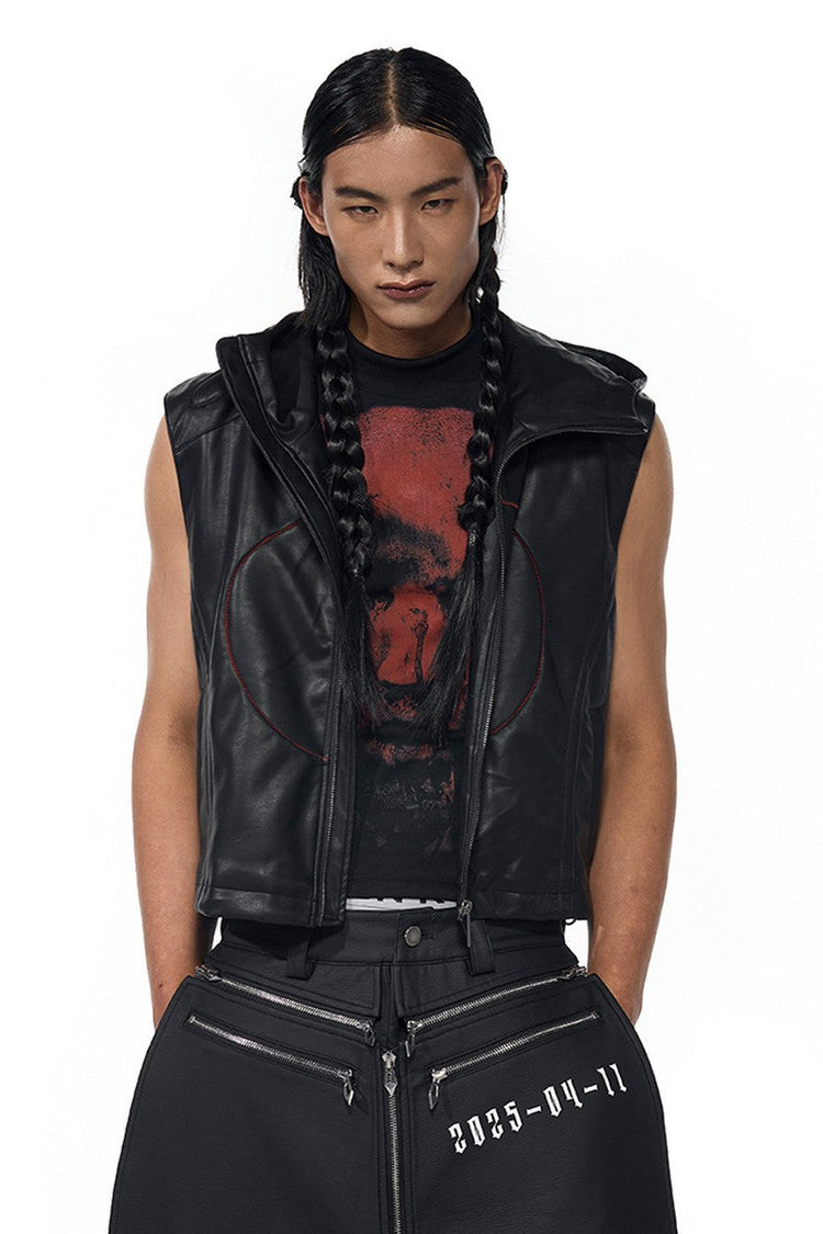 Hooded Star Patch Vest — STARTEXCEEDEND