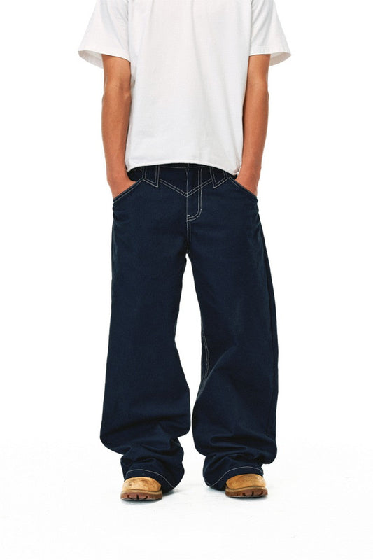 Embroidered Eye Canvas Pants