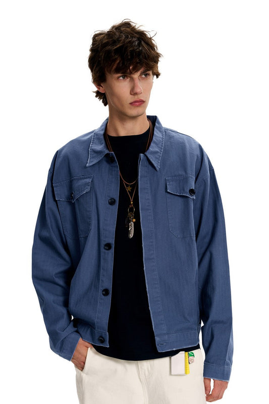 French Blue Shirt Jacket