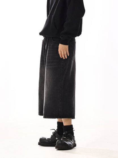 Vintage Black Cropped Shorts