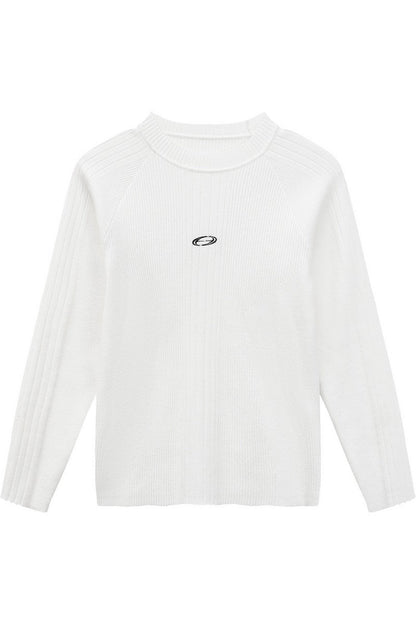 Slim Fit Ribbed Knit Sweater